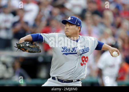 Toronto, Canada. 16th Apr 2022. Toronto Blue Jays starting pitcher Hyun Jin  Ryu (99) works against the Oakland Athletics during first inning MLB  baseball action in Toronto, Saturday, April 16, 2022. THE