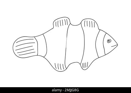 Vector clownfish doodle Stock Vector