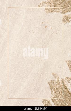 Rectangle gold frame on texture background vector Stock Vector