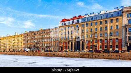 St. Petersburg Russia cityscape embankment of the Fontanka river Stock Photo