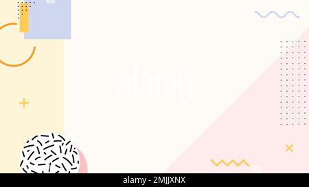 Pastel Memphis blog banner background vector Stock Vector