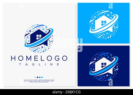 Home space logo design. Stock Vector