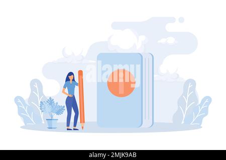 Frequency asked questions and helpdesk illustration. Characters contacting with helpdesk service, asking questions and receiving answers. Customer sup Stock Vector