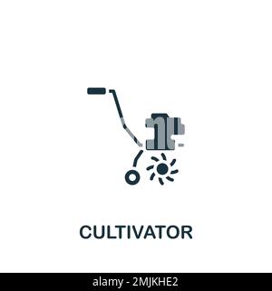 Cultivator icon. Monochrome simple sign from agriculture collection. Cultivator icon for logo, templates, web design and infographics. Stock Vector