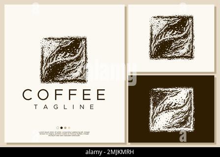 Coffee bean logo design template.  Stock Vector