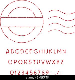 Postal stamps postmark vector template illustration Stock Vector