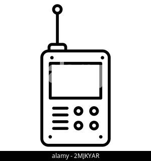 Gas detector icon line isolated on white background. Black flat thin icon on modern outline style. Linear symbol and editable stroke. Simple and pixel Stock Vector