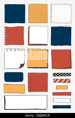 Blank reminder paper notes vector set Stock Vector