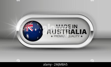 Made in Australia graphic and label. Element of impact for the use you want to make of it. Stock Vector