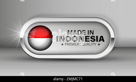 Made in Indonesia graphic and label. Element of impact for the use you want to make of it. Stock Vector
