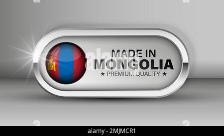 Made in Mongolia graphic and label. Element of impact for the use you want to make of it. Stock Vector