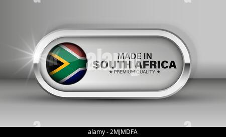 Made in SouthAfrica graphic and label. Element of impact for the use you want to make of it. Stock Vector