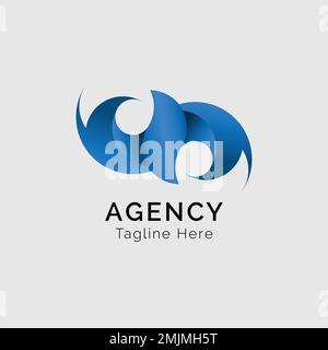 Gradient Vector Agency Business Logo Stock Vector