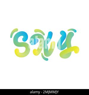 Word Typography Gradient Flat Design Stock Vector