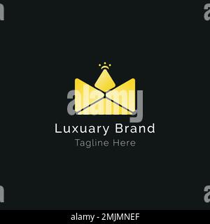 Lion Luxuary Gradient Logo Design Stock Vector