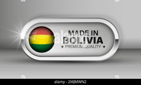 Made in Bolivia graphic and label. Element of impact for the use you want to make of it. Stock Vector