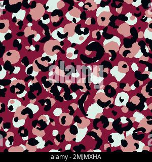 Abstract modern leopard seamless pattern. Animals trendy background. Color decorative vector stock illustration for print, card, postcard, fabric Stock Vector