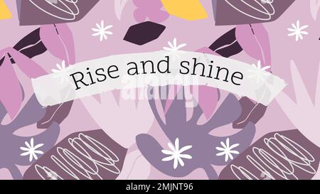 Quote blog banner template, editable inspirational message, rise and shine vector Stock Vector