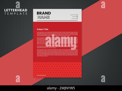 Clean and Corporate Letterhead Template. Creative letterhead template design. Vector Letterhead. Stock Vector