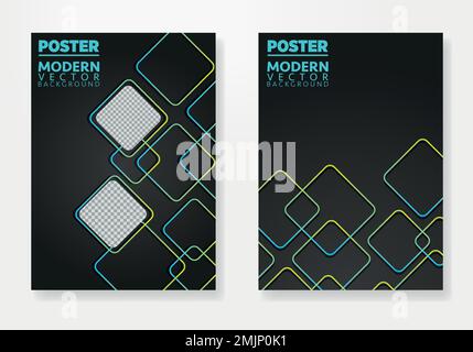 Poster layout design. Vector illustration background template front and back document. Easy Editable. Template vector design for Brochure Stock Vector