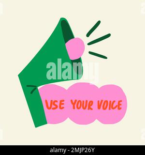 User your voice speaker sticker collage element vector Stock Vector