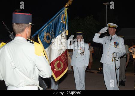 French Navy Rear Adm. Geoffroy d'Andigne, joint commander of the French ...