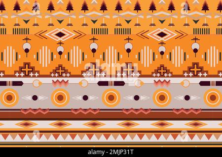 Ethnic pattern, seamless background vector, Native American seamless design Stock Vector