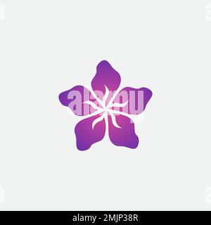 Flower logo template with gradient colors, easy to create and suitable for companies in vector eps format Stock Vector