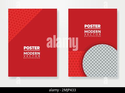 Poster layout design. Vector illustration background template front and back document. Easy Editable. Template vector design for Brochure Stock Vector
