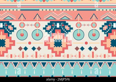 Seamless ethnic pattern background vector Stock Vector