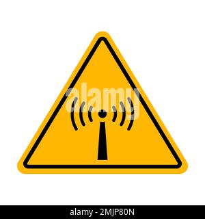 Beware Non ionizing radiation icon vector for graphic design, logo, website, social media, mobile app, UI illustration Stock Vector