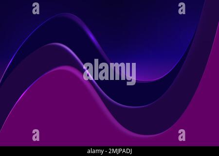 Purple desktop background, abstract wave design vector Stock Vector