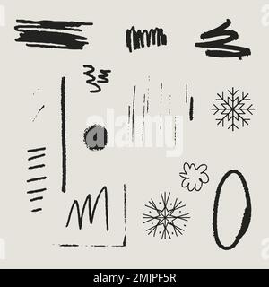 Christmas scribble pattern background vector Stock Vector