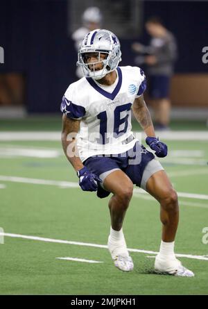 Dallas Cowboys wide receiver Cedrick Wilson (1) warms up prior to an NFL  football game against the New England Patriots, Sunday, Oct. 17, 2021, in  Foxborough, Mass. (AP Photo/Stew Milne Stock Photo - Alamy