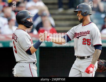 Download Byron Buxton Standing On Baseball Field Wallpaper