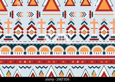 Colorful seamless tribal pattern background vector Stock Vector