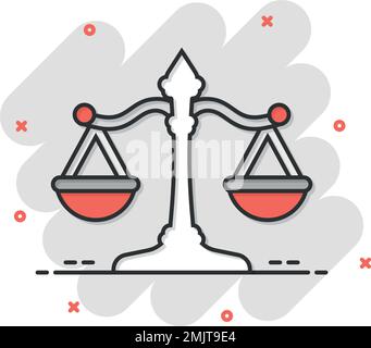 Premium Vector  Scale icon in flat style weight balance vector  illustration on isolated background equilibrium comparison sign business  concept