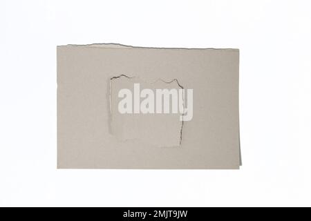 Torn sheets of old paper. Torn vintage paper shreds set. Stock Photo