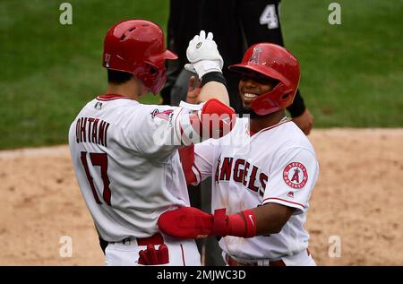 Luis Rengifo of the Los Angeles Angels wears a samurai warrior