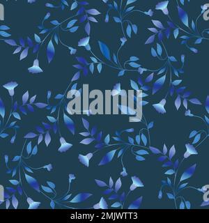 Seamless floral pattern based on traditional folk art ornaments. Colorful flowers on color background. Scandinavian style. Sweden nordic style. Vector Stock Vector