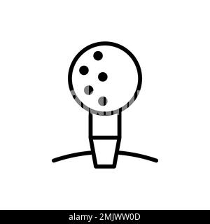 Golf ball and clubs linear icon. Thin line illustration. Golf equipment  contour symbol. Vector isolated outline drawing Stock Vector Image & Art -  Alamy