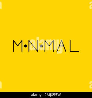 Minimal word, vector lettering. Minimalism style thin lines logo Stock Vector