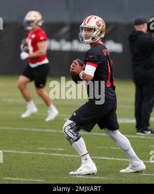 San Francisco 49ers quarterback Trey Lance (5) during an NFL football game  against the Seattle Seahawks in Santa Clara, Calif., Sunday, Sept. 18,  2022. (AP Photo/Josie Lepe Stock Photo - Alamy