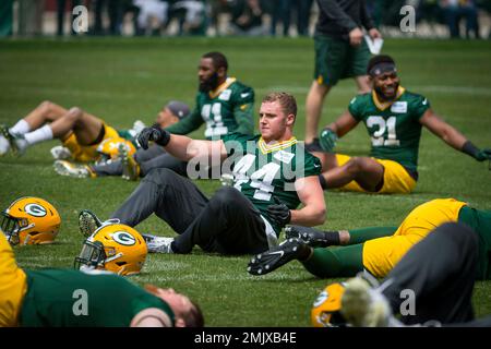 Green Bay Packers linebacker Ty Summers (44) warms up before an NFL  football game against the Dallas Cowboys in Arlington, Texas, Sunday, Oct.  6, 2019. (AP Photo/Michael Ainsworth Stock Photo - Alamy