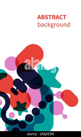 Vertical wine label, poster with geometric diagonal composition Stock Vector