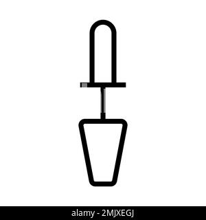 Gardener spatula icon line isolated on white background. Black flat thin icon on modern outline style. Linear symbol and editable stroke. Simple and p Stock Vector