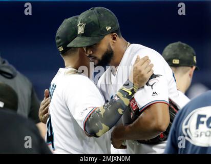 Martin Prado makes up for lack of offense with bro hugs - NBC Sports