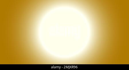 Hot bright sun shining on a desert sky background, vector background. Stock Vector