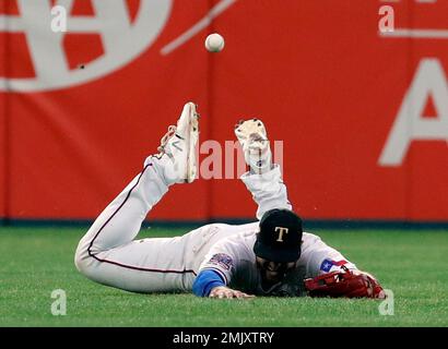 San Francisco, USA. August 24, 2018: Texas Rangers center fielder Joey Gallo  (13) is congratulated by catcher Isiah Kiner-Falefa (9) for his solo home  run, during a MLB game between the Texas