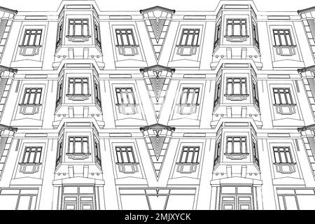 Abstract Building Eclectic House Vector Stock Vector